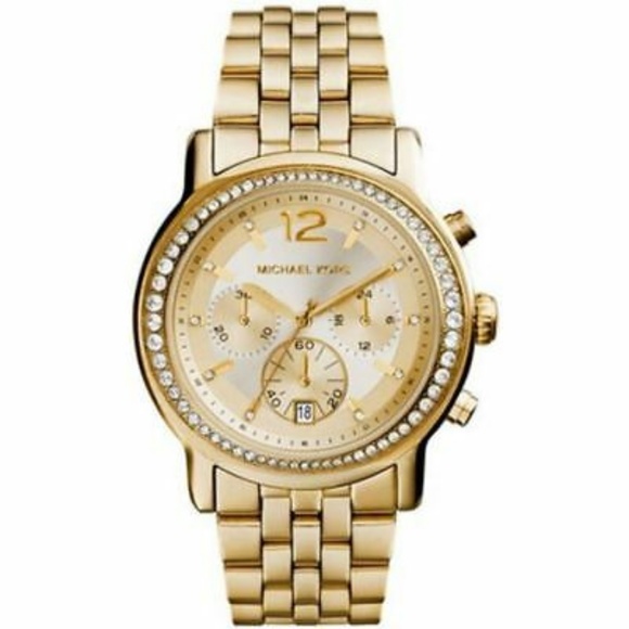 Michael Kors Accessories - Michael Kors Gold with Diamonds Womens Watch